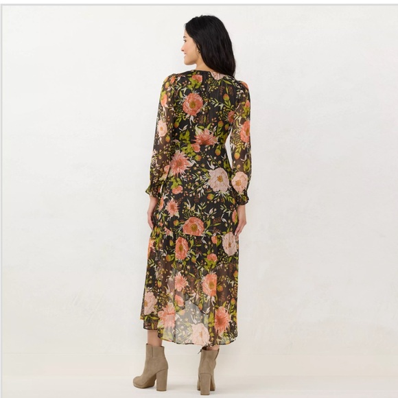 LC Lauren Conrad High-Low Hem Faux-Wrap Maxi Dress - Picture 2 of 10